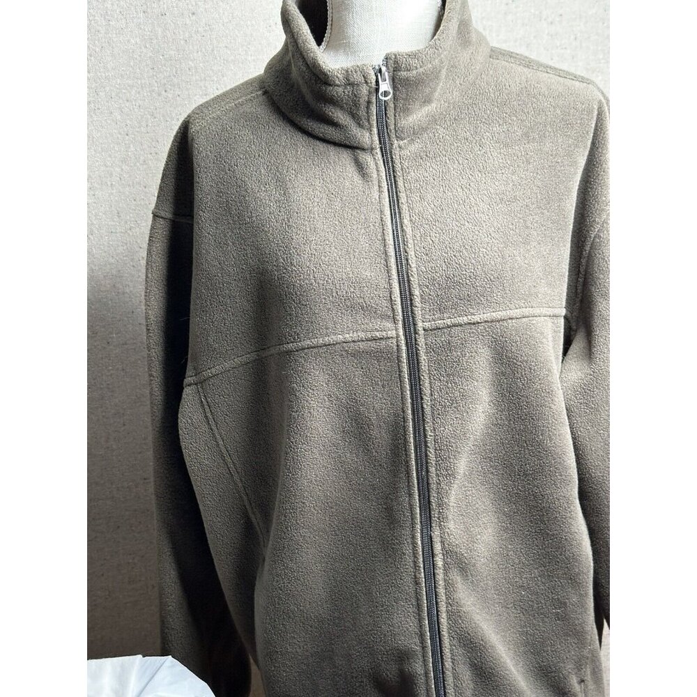 Bass Pro Fleece Jacket XL Full Zip Sweatshirt Inner Drawstring Camping Casual - Picture 2 of 8